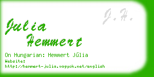 julia hemmert business card