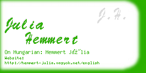 julia hemmert business card